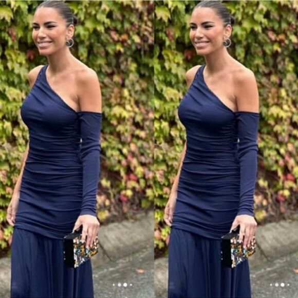 BLOGGER'S FAVE! ZARA ZW COLLECTION ASYMMETRIC MIDI DRESS - Picture 3 of 14